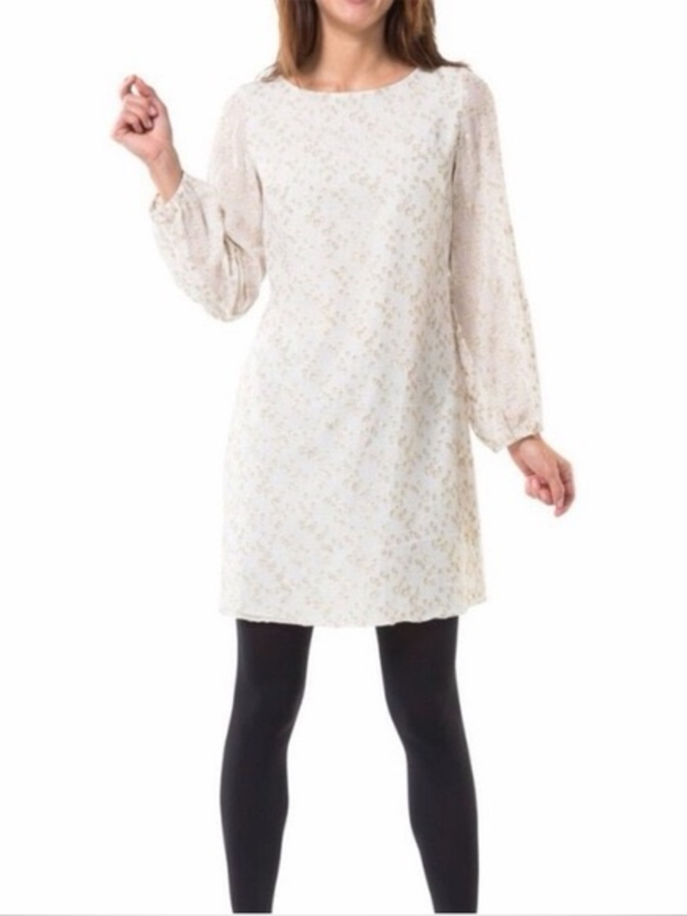 Sail to Sable Shift Dress White/Gold Size 4 NWT